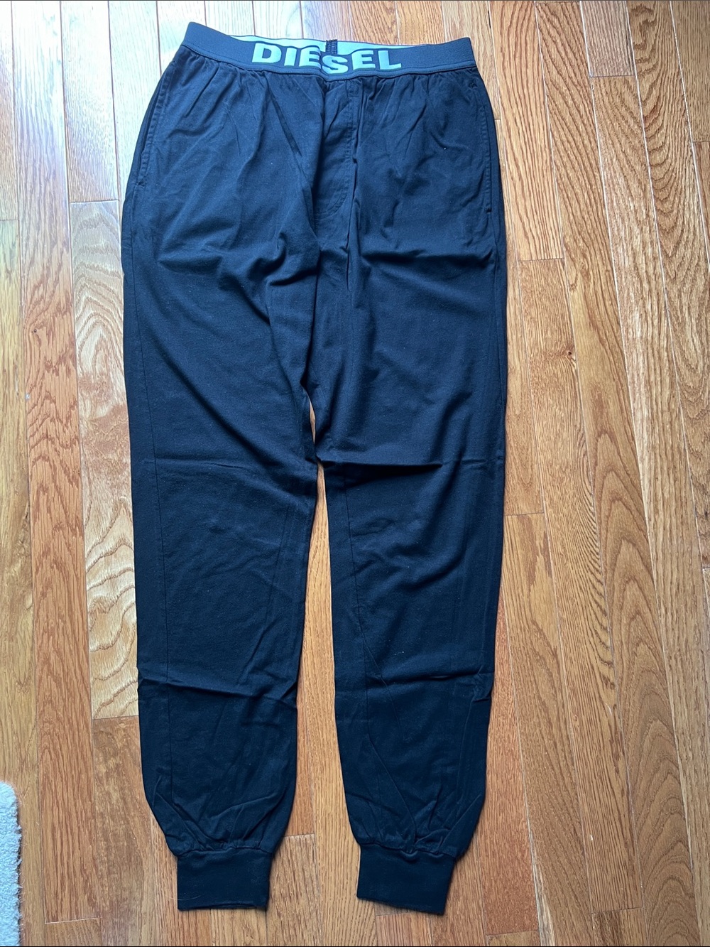 Diesel Black Men's Jogger Sweatpants with Logo Waistband